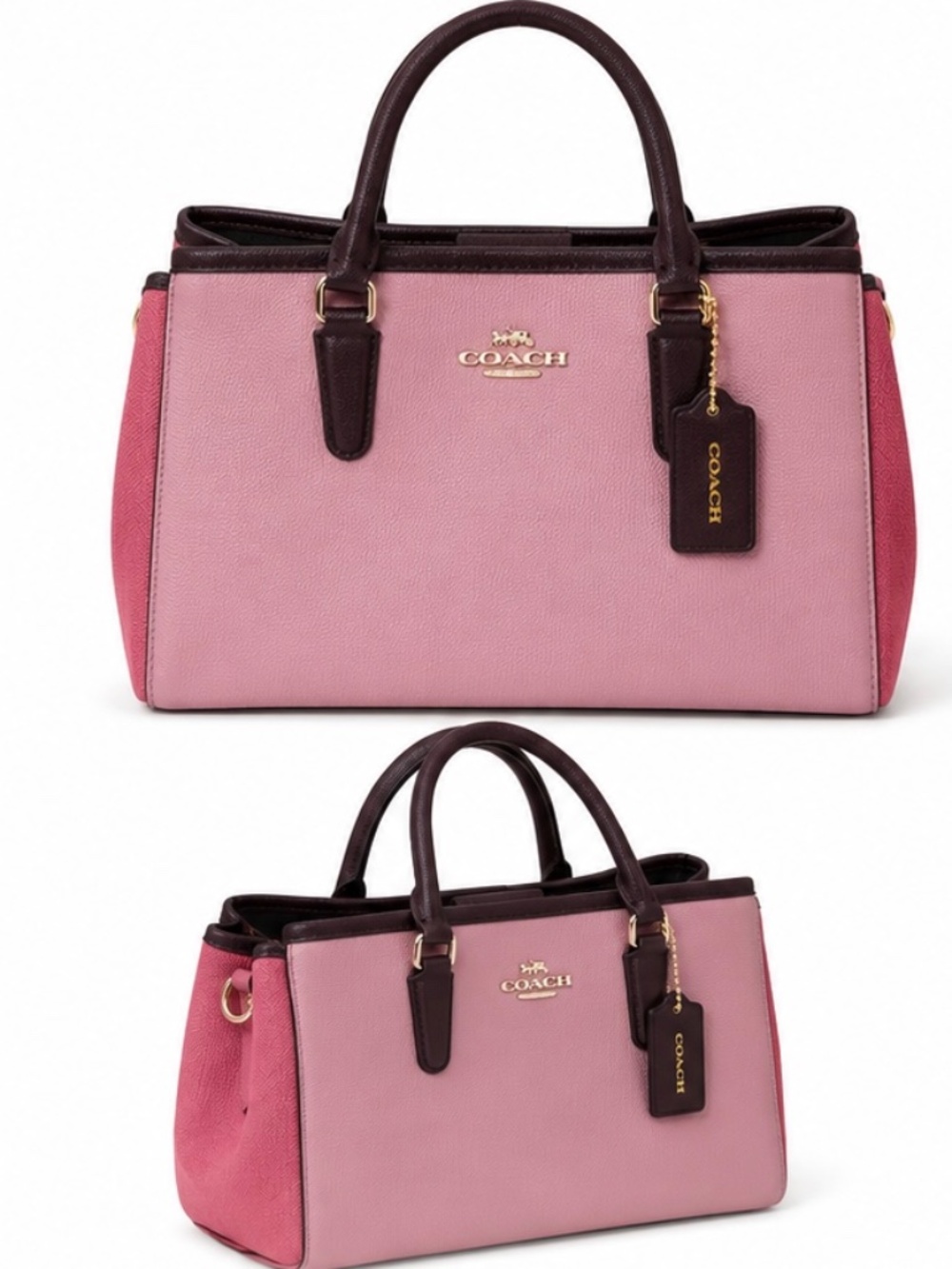 Coach Colorblock Leather Satchel